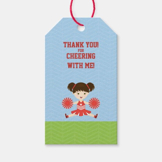 Cheerleader Party Cadeaulabel (Voorkant)