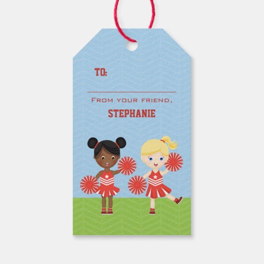 Cheerleader Party Cadeaulabel (Achterkant)