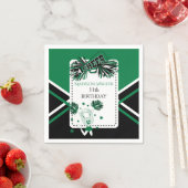 Cheerleader Party Groen, Zwart, Wit Servet (Insitu)