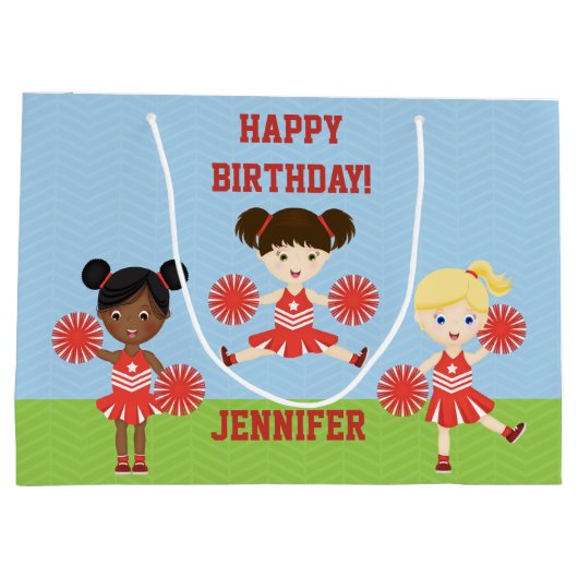 Cheerleader Party Groot Cadeauzakje (Achterkant)
