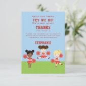 Cheerleader Party Kaart (Staand voorkant)