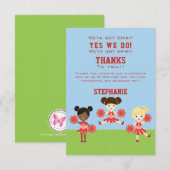 Cheerleader Party Kaart (Voorkant / Achterkant)