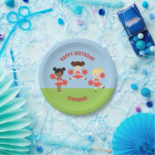 Cheerleader Party Papieren Bordje (Feest)