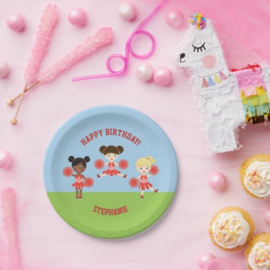 Cheerleader Party Papieren Bordje (Feest)