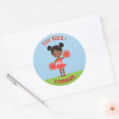 Cheerleader Party Ronde Sticker (Envelop)