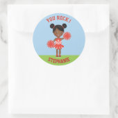 Cheerleader Party Ronde Sticker (Tas)
