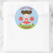 Cheerleader Party Ronde Sticker (Tas)