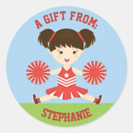 Cheerleader Party Ronde Sticker