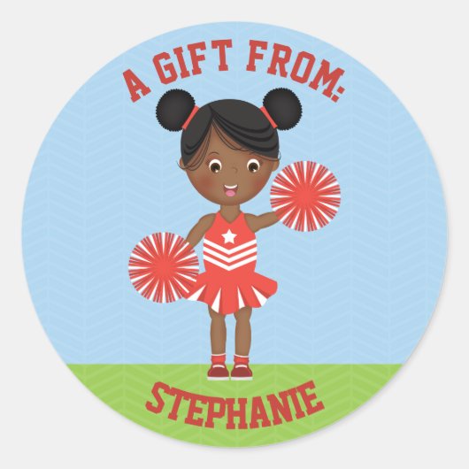 Cheerleader Party Ronde Sticker (Voorkant)