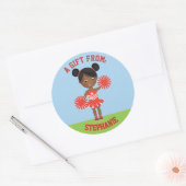 Cheerleader Party Ronde Sticker (Envelop)