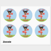 Cheerleader Party Ronde Sticker (Vel)