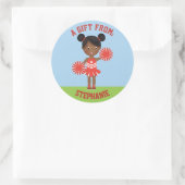 Cheerleader Party Ronde Sticker (Tas)