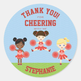Cheerleader Party Ronde Sticker