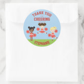 Cheerleader Party Ronde Sticker (Tas)