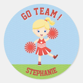 Cheerleader Party Ronde Sticker