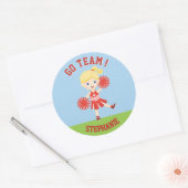 Cheerleader Party Ronde Sticker (Envelop)