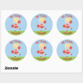 Cheerleader Party Ronde Sticker (Vel)