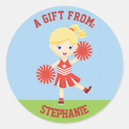 Cheerleader Party Ronde Sticker