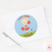Cheerleader Party Ronde Sticker (Envelop)