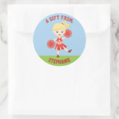 Cheerleader Party Ronde Sticker (Tas)