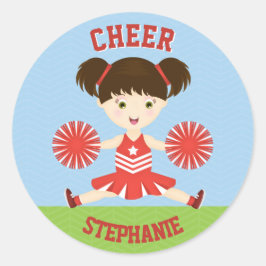 Cheerleader Party Ronde Sticker