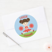 Cheerleader Party Ronde Sticker (Envelop)