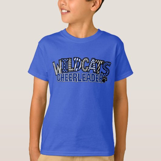 CHEERLEADER Paw Kinder SS Royal T-shirt (Voorkant)