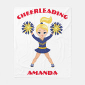Cheerleader Personalized Fleece Blanket (Voorkant)