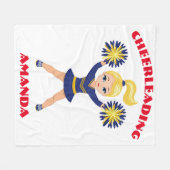 Cheerleader Personalized Fleece Blanket (Voorkant (Horizontaal))