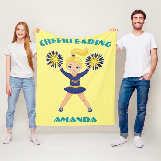 Cheerleader Personalized Fleece Blanket (In situ)