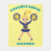 Cheerleader Personalized Fleece Blanket (Voorkant)
