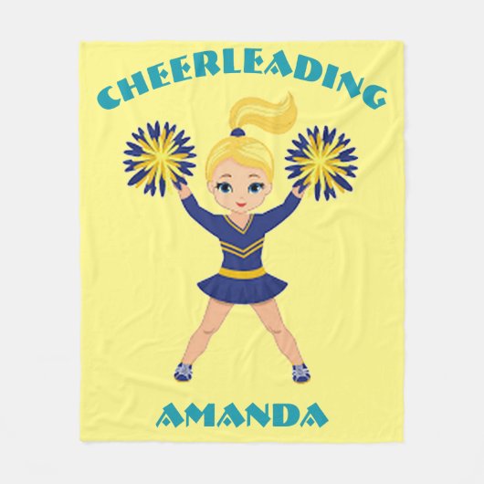 Cheerleader Personalized Fleece Blanket (Voorkant)