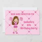  Cheerleader Persoonlijke Birthday Party Kaart (Voorkant)