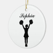 Cheerleader Persoonlijke kerstversiering Keramisch Ornament (Links)