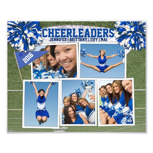 Cheerleader Photo Collage Foto Afdruk (Voorkant)
