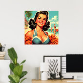  cheerleader pin-up poster (Thuiskantoor)