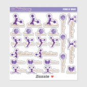 Cheerleader Pom Labels Gepersonaliseerd | School (Vel)