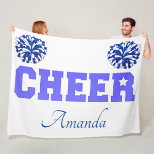 Cheerleader Pom Pom Cheer Fleece Deken