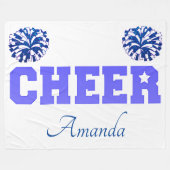 Cheerleader Pom Pom Cheer Fleece Deken (Voorkant (Horizontaal))