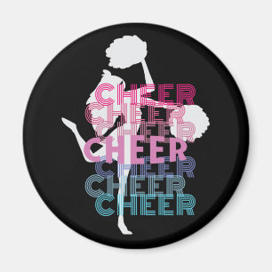 Cheerleader Pom Pom Spirit  Letters Look Magneet