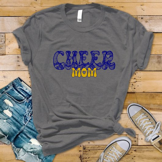 Cheerleader/Poms Mom shirt met kant ontwerp