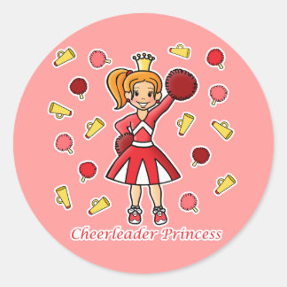 Cheerleader Princess Ronde Sticker