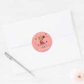 Cheerleader Princess Ronde Sticker (Envelop)