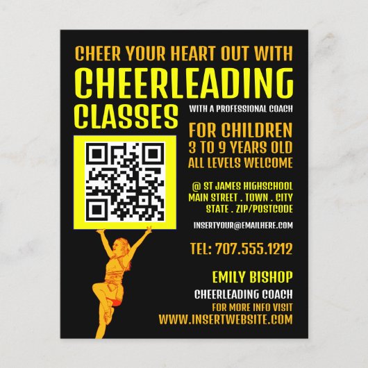 Cheerleader QR-codenummer, Cheerlead Classes Flyer (Voorkant)