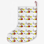 Cheerleader Red Go Team Kleine Kerstsok (Achterkant)