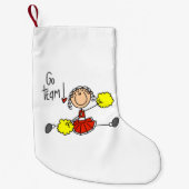 Cheerleader Red Go Team Kleine Kerstsok (Voorkant)