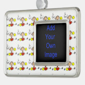 Cheerleader Red Go Team Verzilverd Omlijst Ornament (Links)