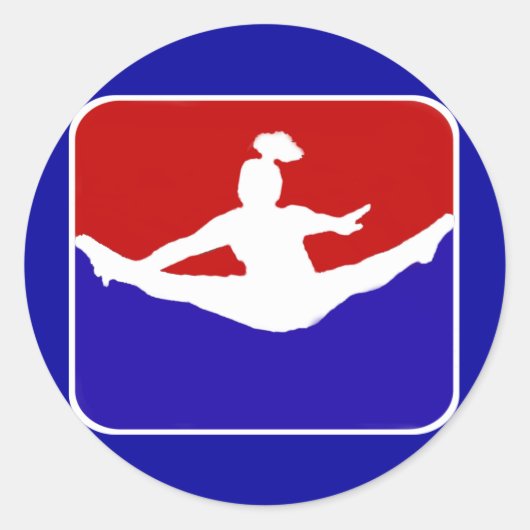 Cheerleader Ronde Sticker (Voorkant)