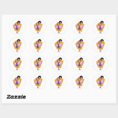 Cheerleader Ronde Sticker (Vel)