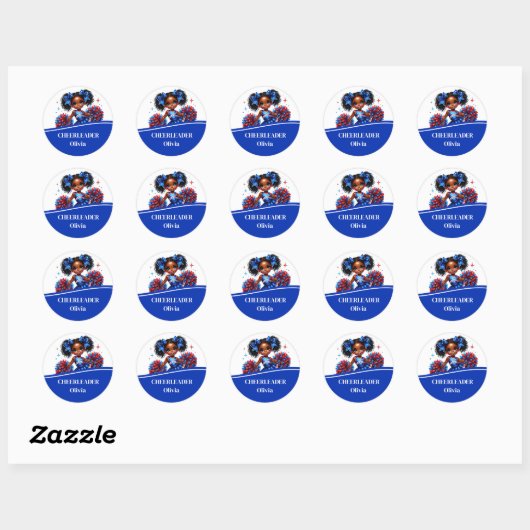 Cheerleader Ronde Sticker (Vel)